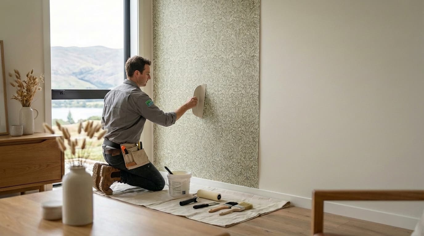 Professional wallpaper installation in Wanaka