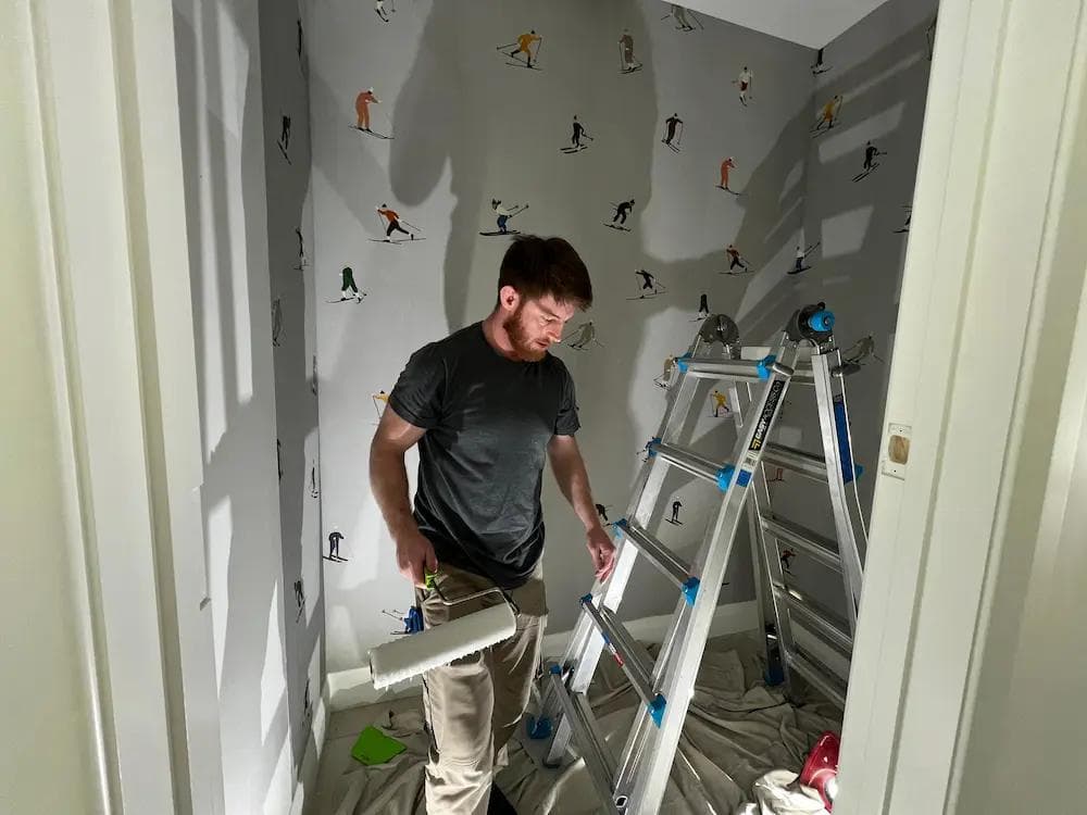 Powder Room Wallpaper Installation in Lake Hawea