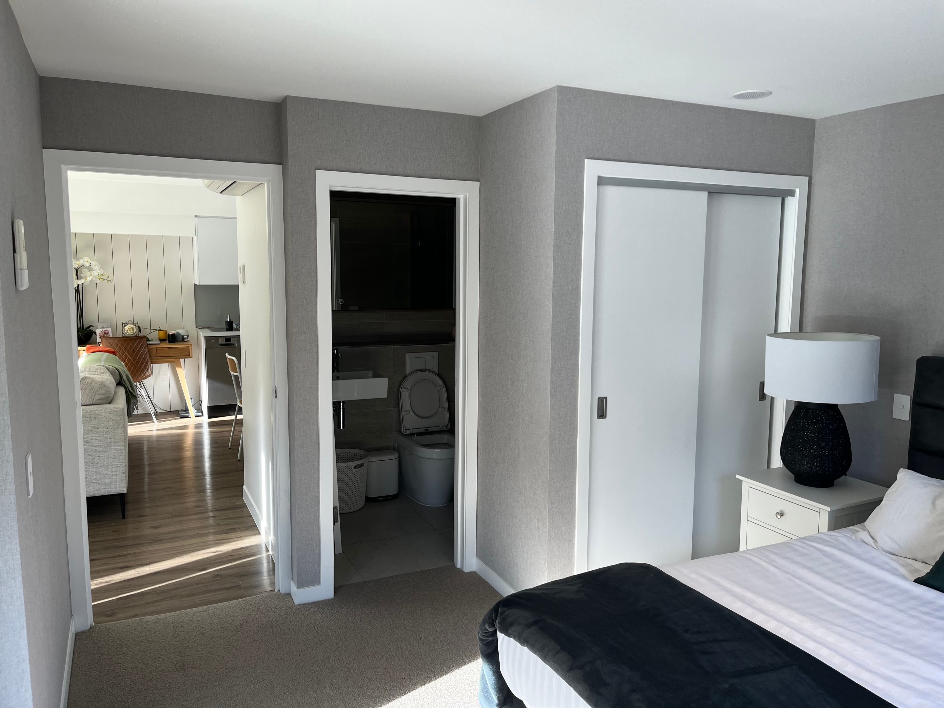 Wallpaper and freshly painted frames