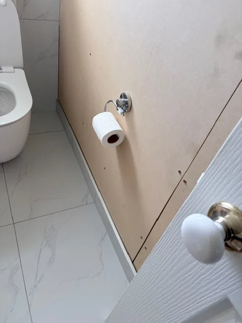 Bathroom Plastering, Gib Stopping and Wallpaper Installation in Cromwell - Before 3: Bathroom Before Wallpaper Cromwell 2