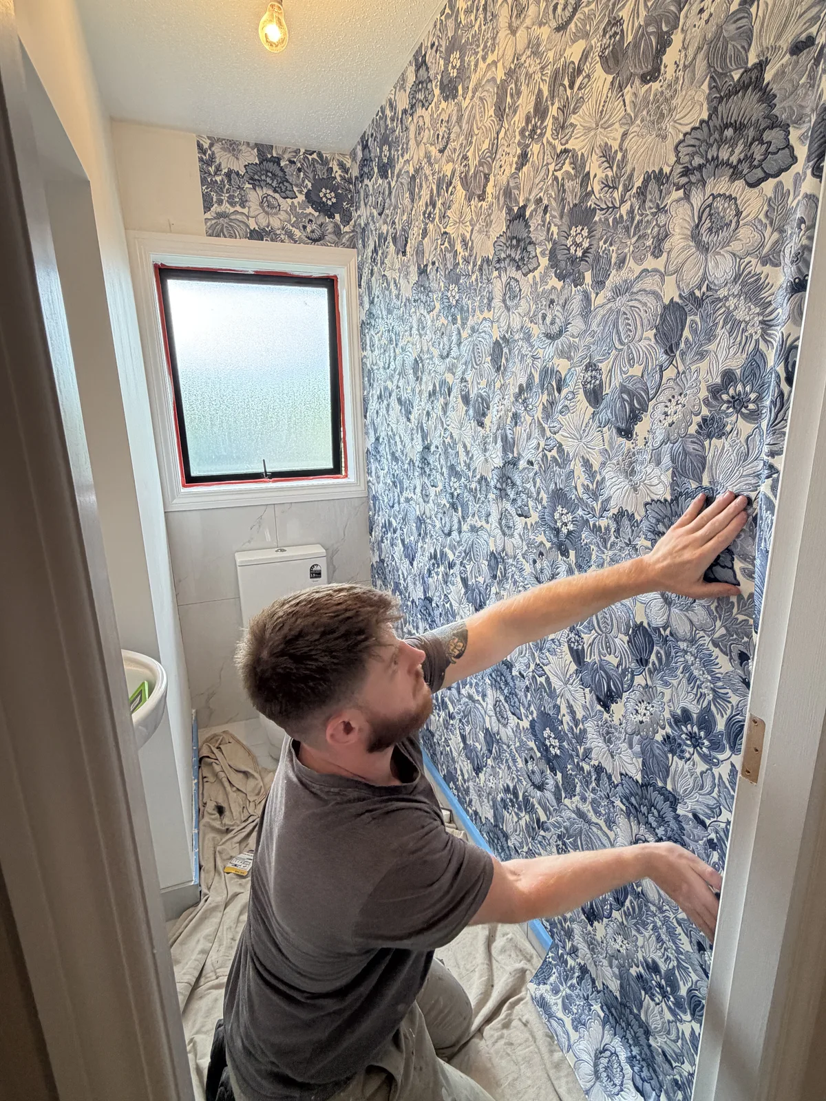 Bathroom Plastering, Gib Stopping and Wallpaper Installation in Cromwell - Process 2: Bathroom Gib Stopping Process Cromwell 2