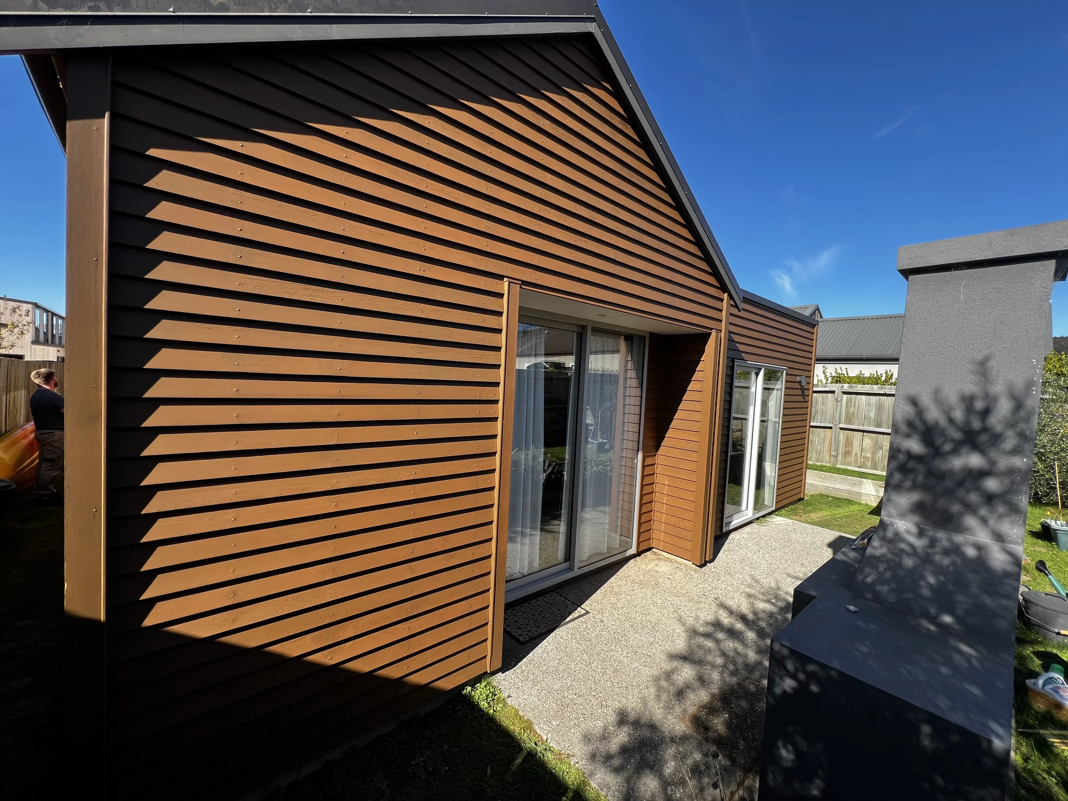 Cedar Maintenance in Northlake, Wānaka - After 2: Cedar Feature Cladding Rear Gable After Staining Northlake Wanaka