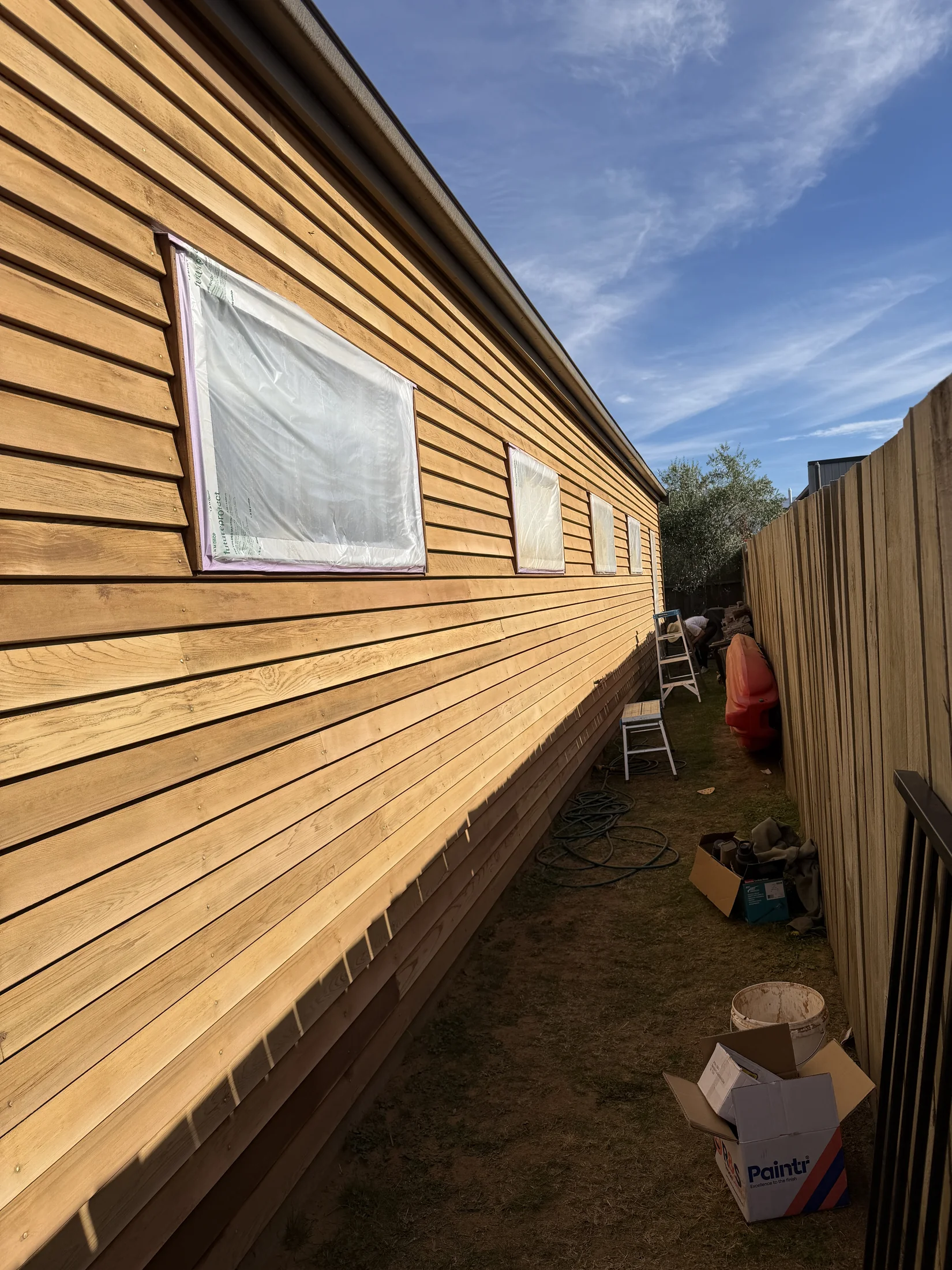 Cedar Maintenance in Northlake, Wānaka - Process 1: Cedar Cladding Sanded Back To Raw Timber Northlake Wanaka