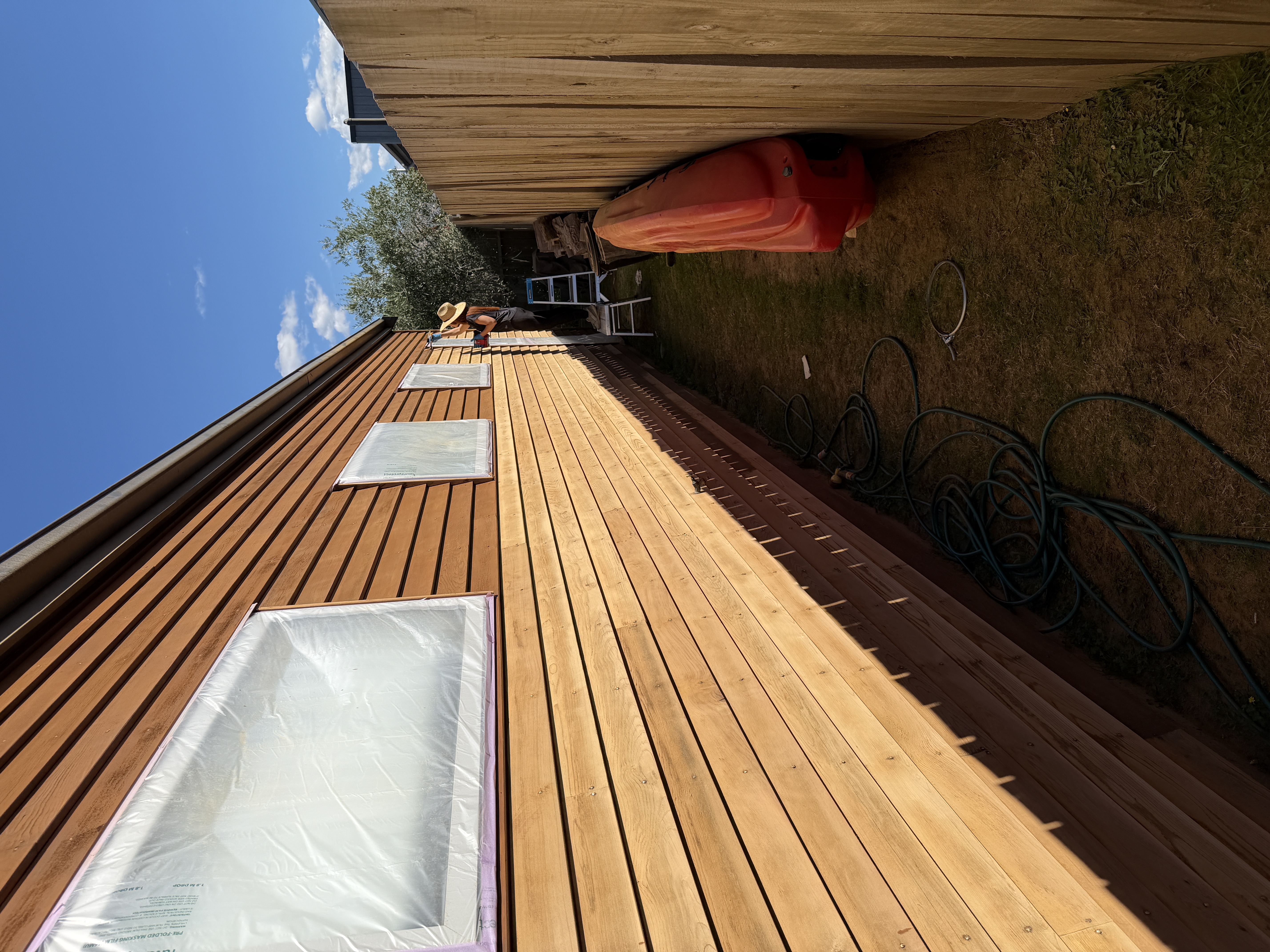 Cedar Maintenance in Northlake, Wānaka - Process 2: Cedar Cladding Sanded Back To Raw Timber Northlake Wanaka.Webp