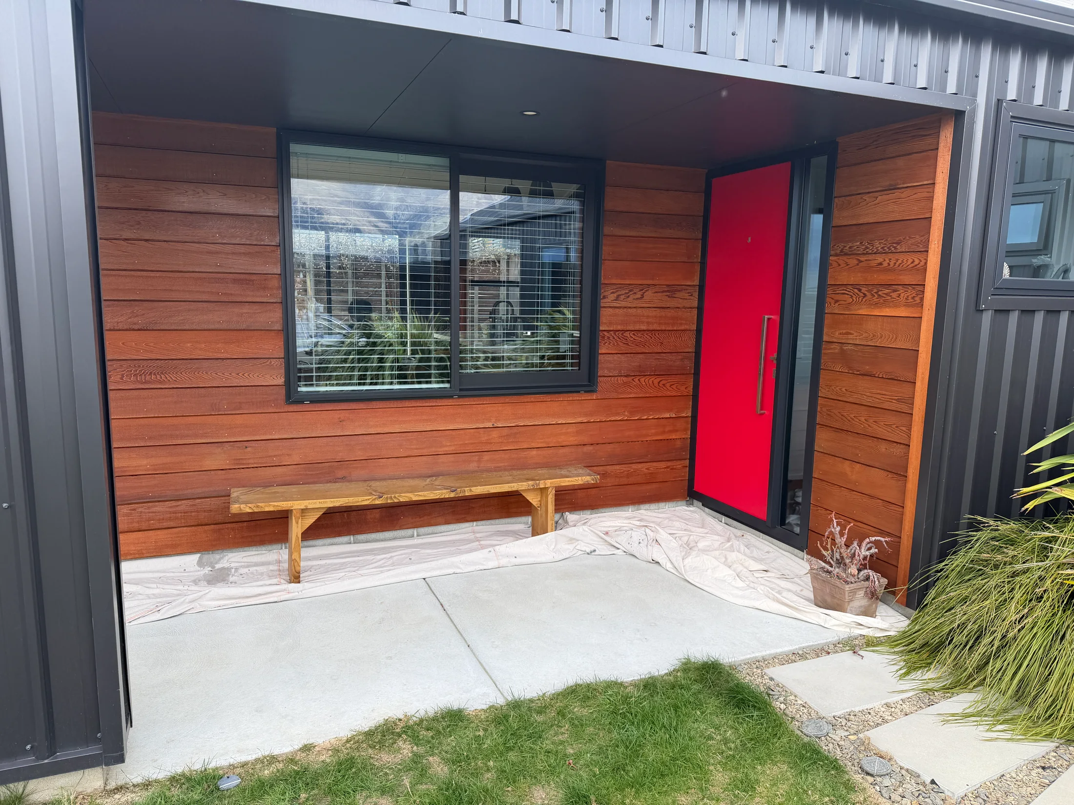 Cedar Wash, Brighten & Oil, Wānaka - After 1: Cedar Entrance After Dryden Woodoil Wanaka