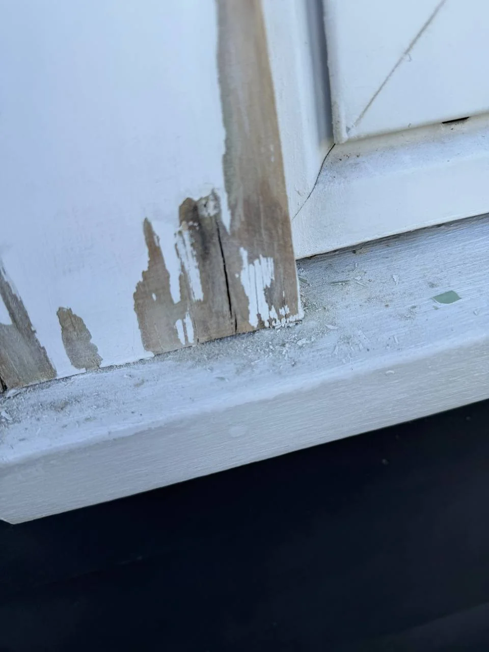 Exterior Repaint & Deck Stain, Albert Town - Before 4: Window Frame Paint Failure Bare Timber Albert Town