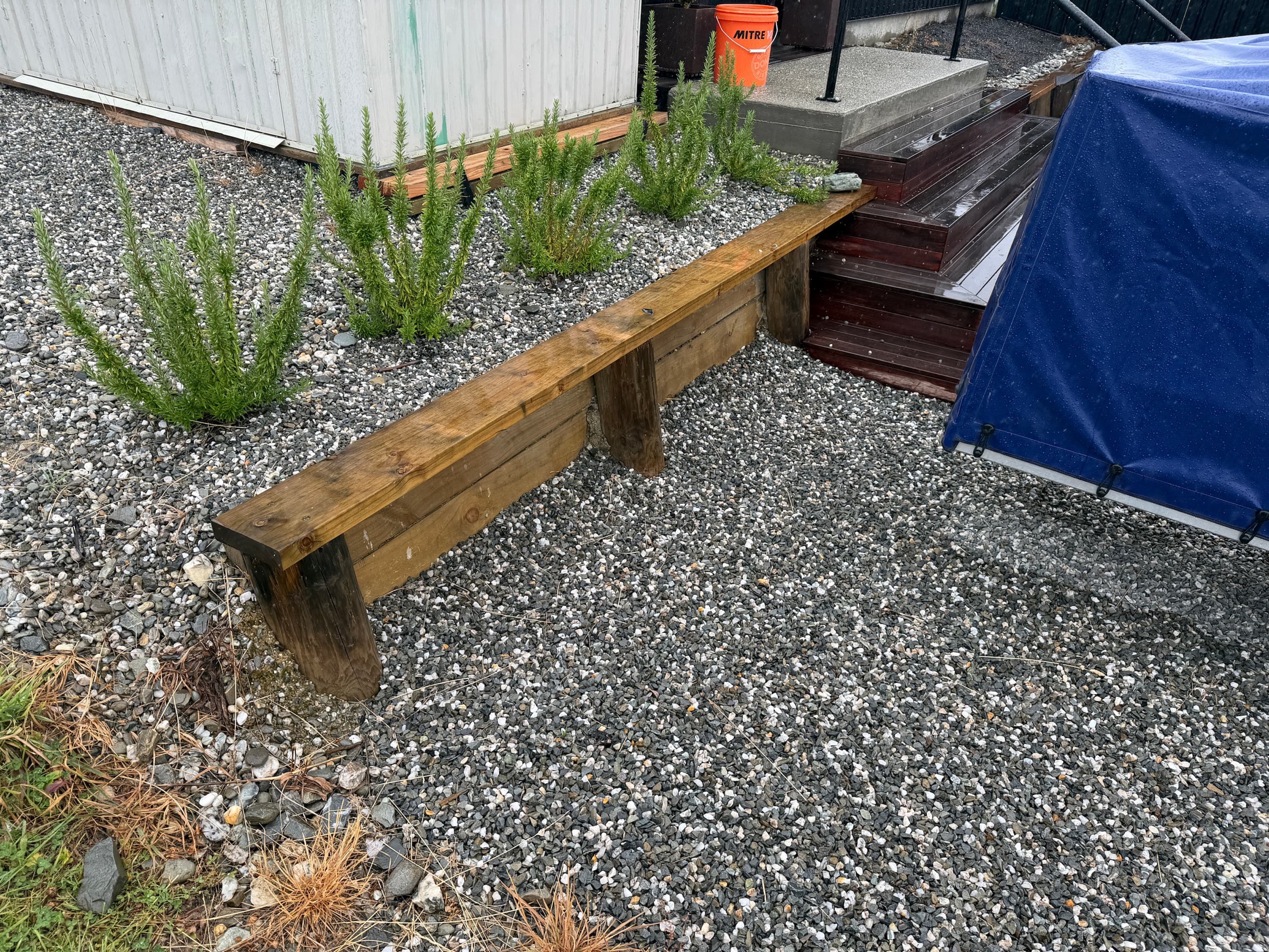 Retaining Wall Repaint in Lake Hawea - Before 2: Retaining Wall Before Painting 2