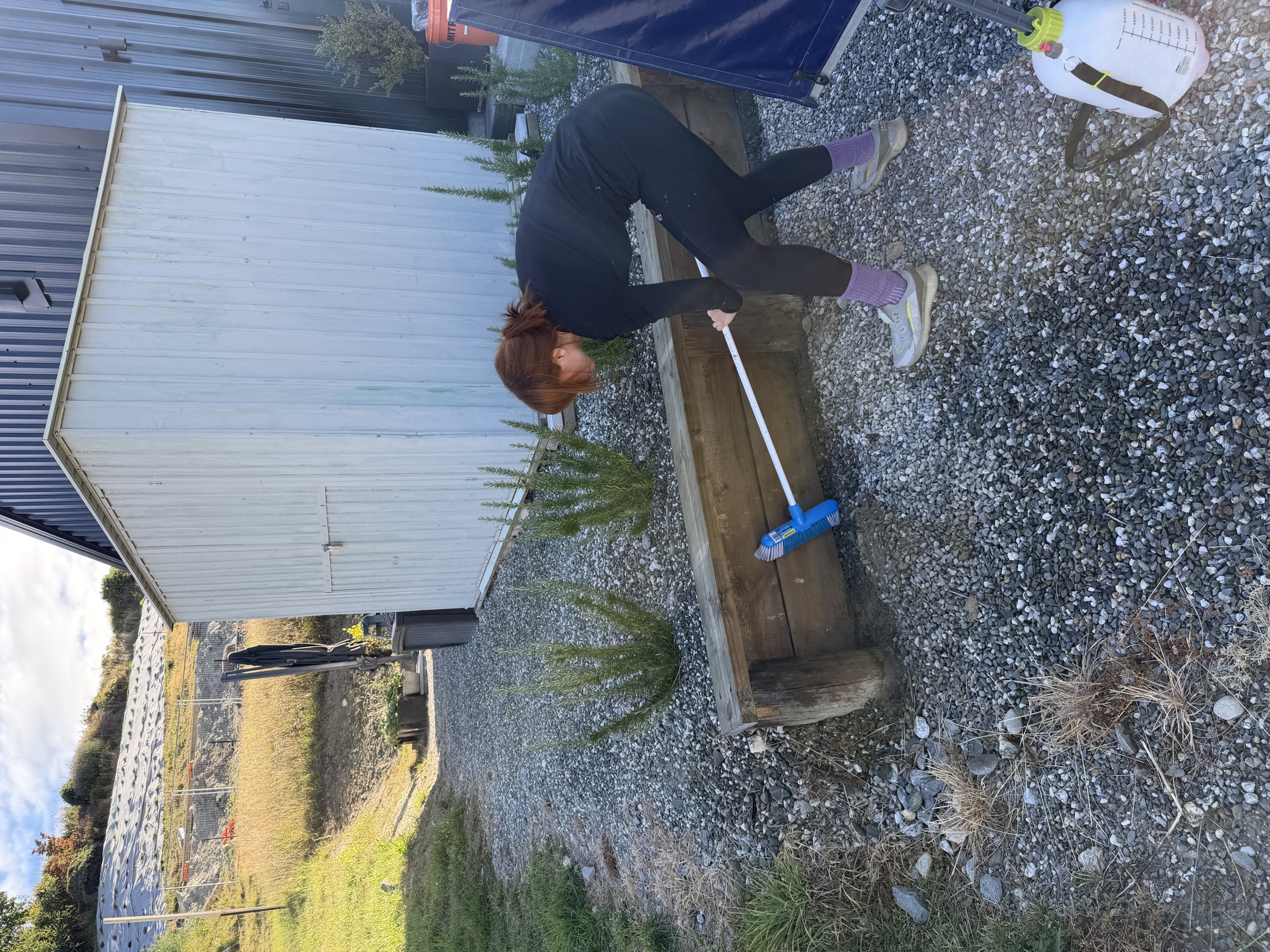 Retaining Wall Repaint in Lake Hawea - Process 3: Cleaning Retaining Wall Before Painting Lake Hawea