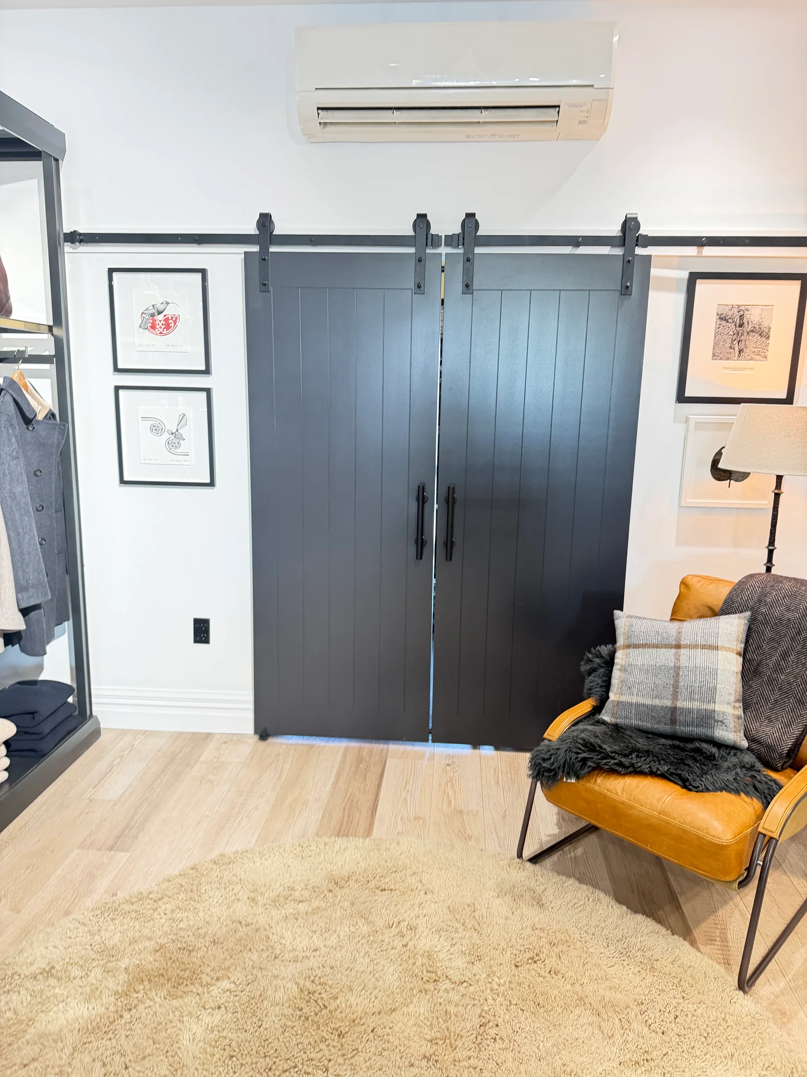 Rodd & Gunn Store Painting, Wanaka - After 4: Painted Charcoal Barn Doors Wanaka