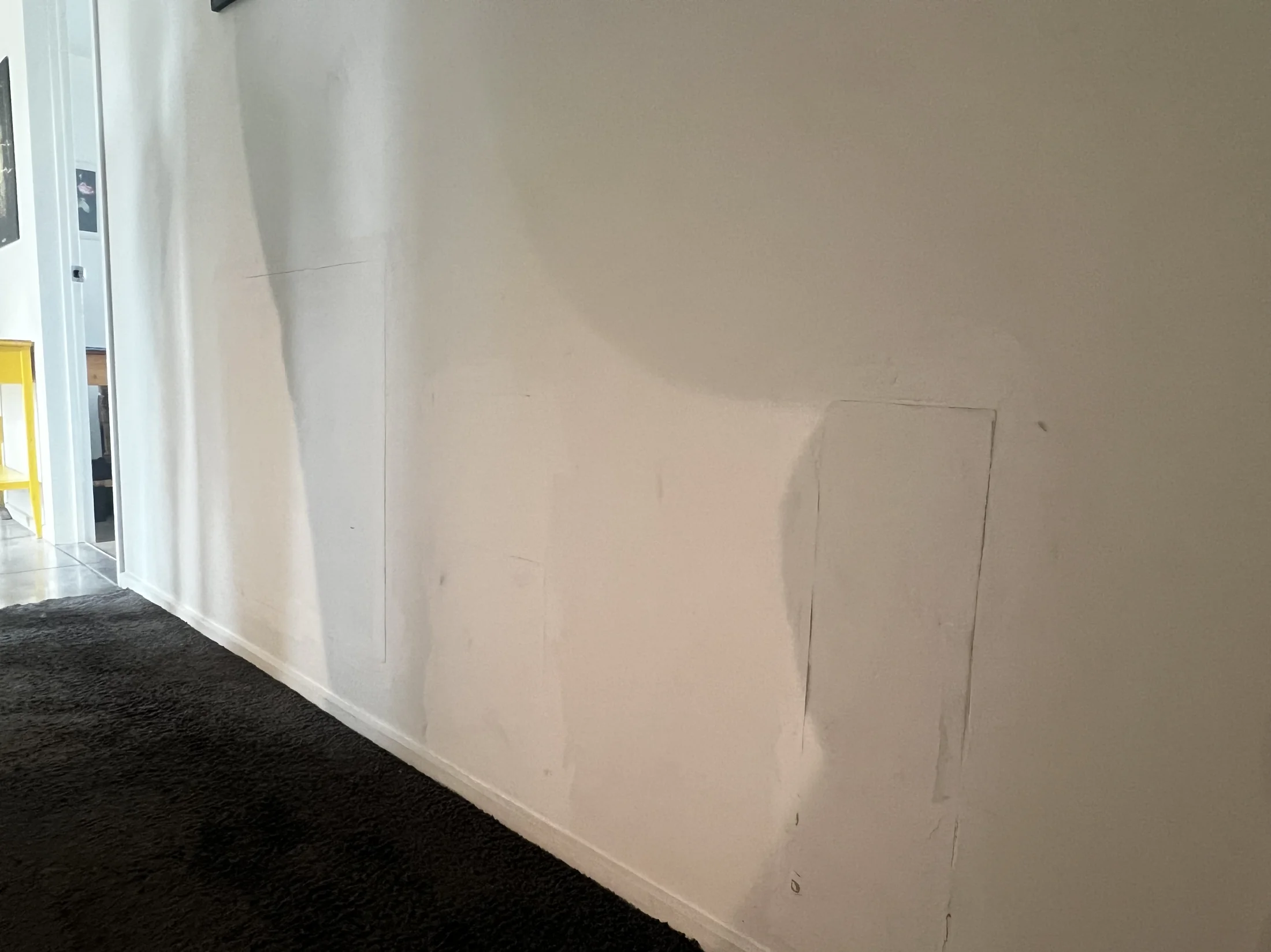 Wall Repairs & Touch-Ups, Albert Town - Before 1: Hallway Wall Filled Repairs Before Touch Ups Albert Town
